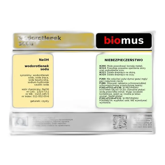 Wodorotlenek Sodu — CAS 1310-73-2 — HNaO — odczynnik chemiczny