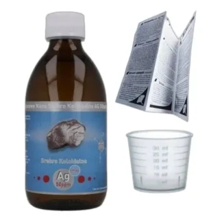 Czyste Srebro Nano Koloidalne Strong 50Ppm 300Ml + — CAS 7440-22-4 — Ag — odczynnik chemiczny