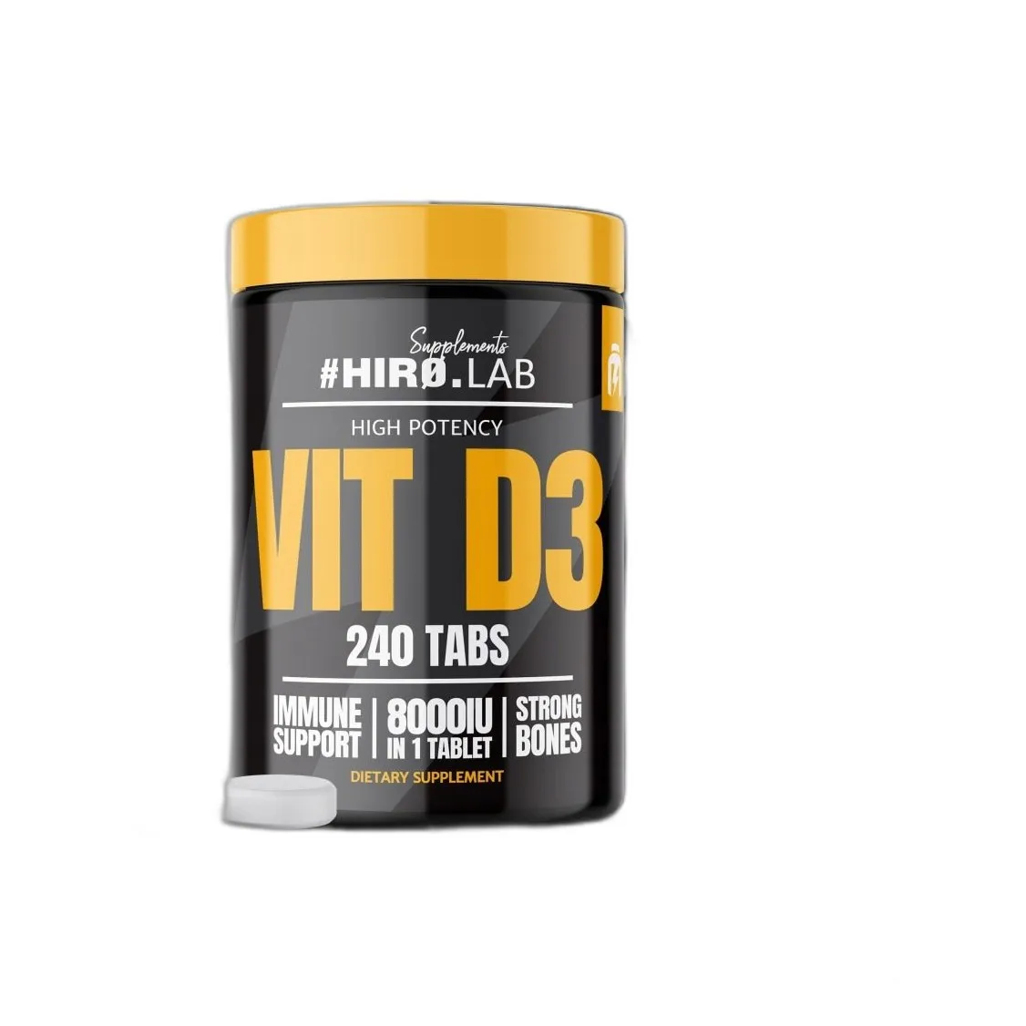 Hirolab Vit D3 8000 Iu Odporność Kości 240 Tabs — CAS 67-97-0 — C27H44O — odczynnik chemiczny