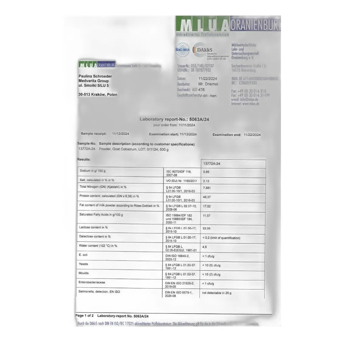 medverita colostrum kozie cena