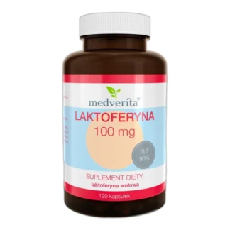 Medverita Laktoferyna 90% 100Mg 120Kaps Blf Z Mlek — CAS 339615-76-8 — C141H226N46O29S3 — odczynnik chemiczny