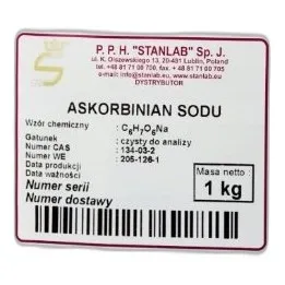 Askorbinian Sodu - Zastosowanie W Laboratoriach — CAS 134-03-2 — C6H7NaO6 — odczynnik chemiczny